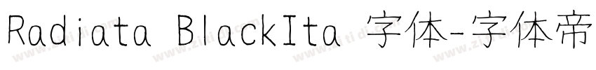 Radiata BlackIta 字体字体转换